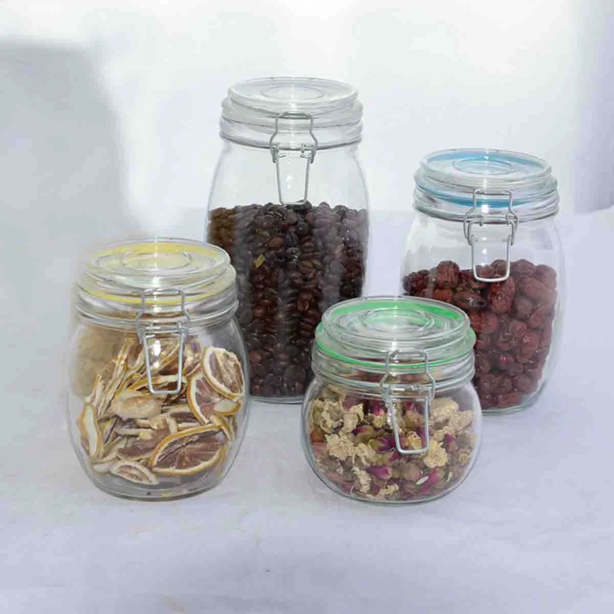 Dependable A LA CUISINE – set of 4 clear glass jar Luxury