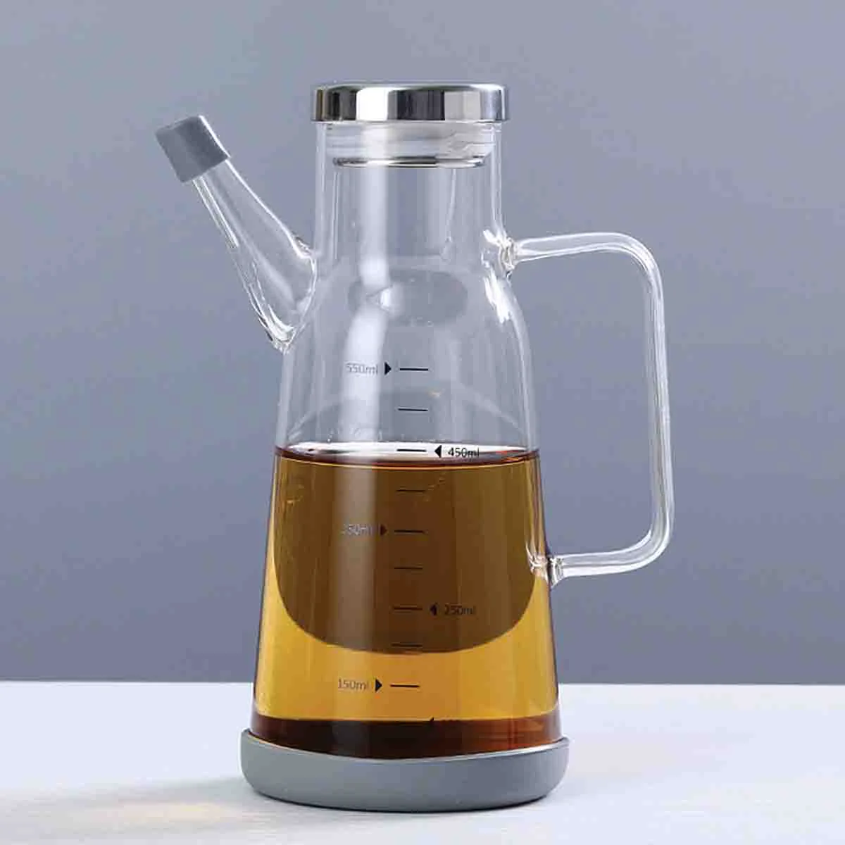 Reusable A LA CUISINE – glass bottle with metal lid Silicone base 120ml Advanced