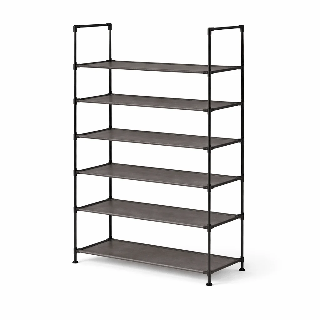 Functional Studio 707- 6-tier Shoe Rack Organizer Solid