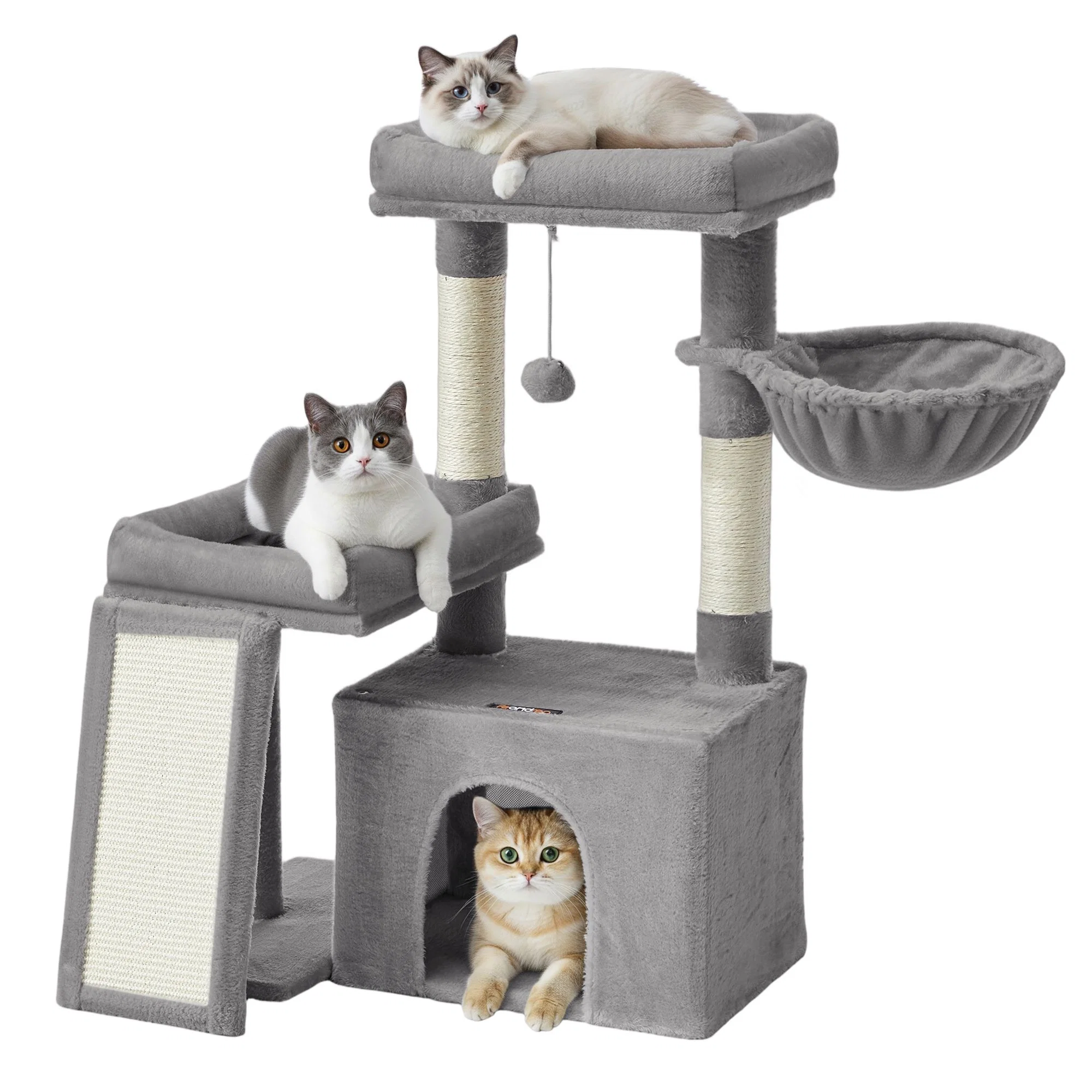 Contemporary Feandrea Feandrea Cat Tree Cat Tower Condo with Scratching Posts and Ramp Powerful