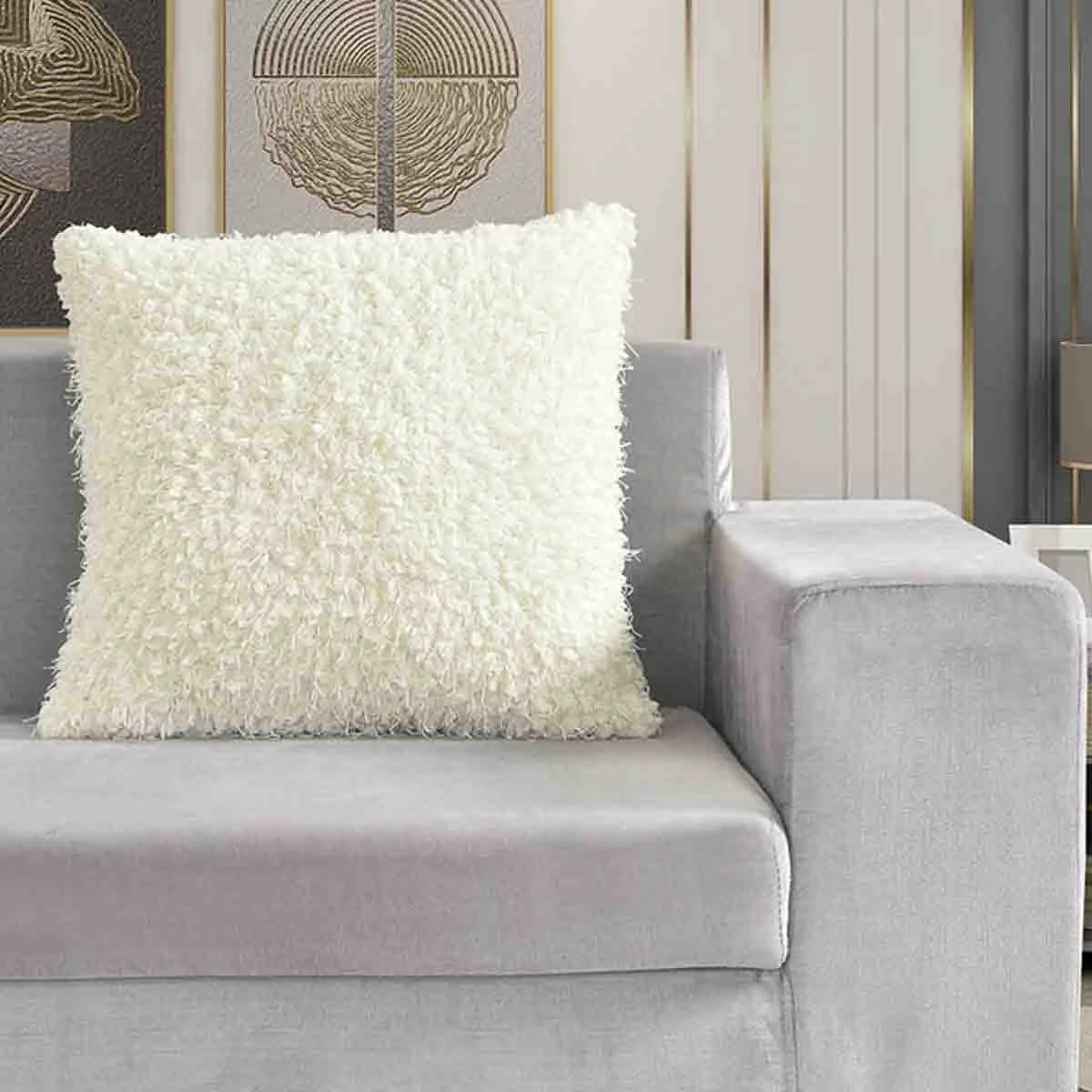 Fine Lauren Taylor- Boucle Shag Cushion Carefully Designed