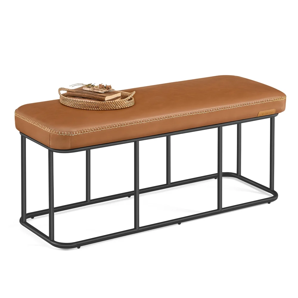 Stylish VASAGLE EKHO Collection – Storage Bench with Steel for Entryway Modern