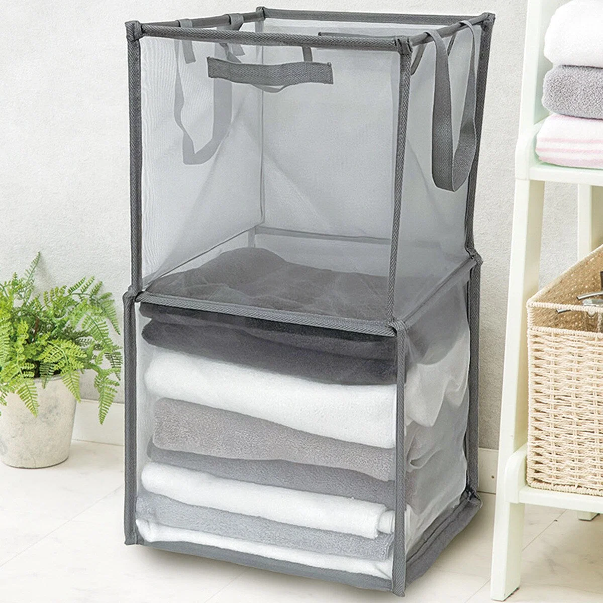 Traditional FOLDING BASKET L GY YT01 Outstanding