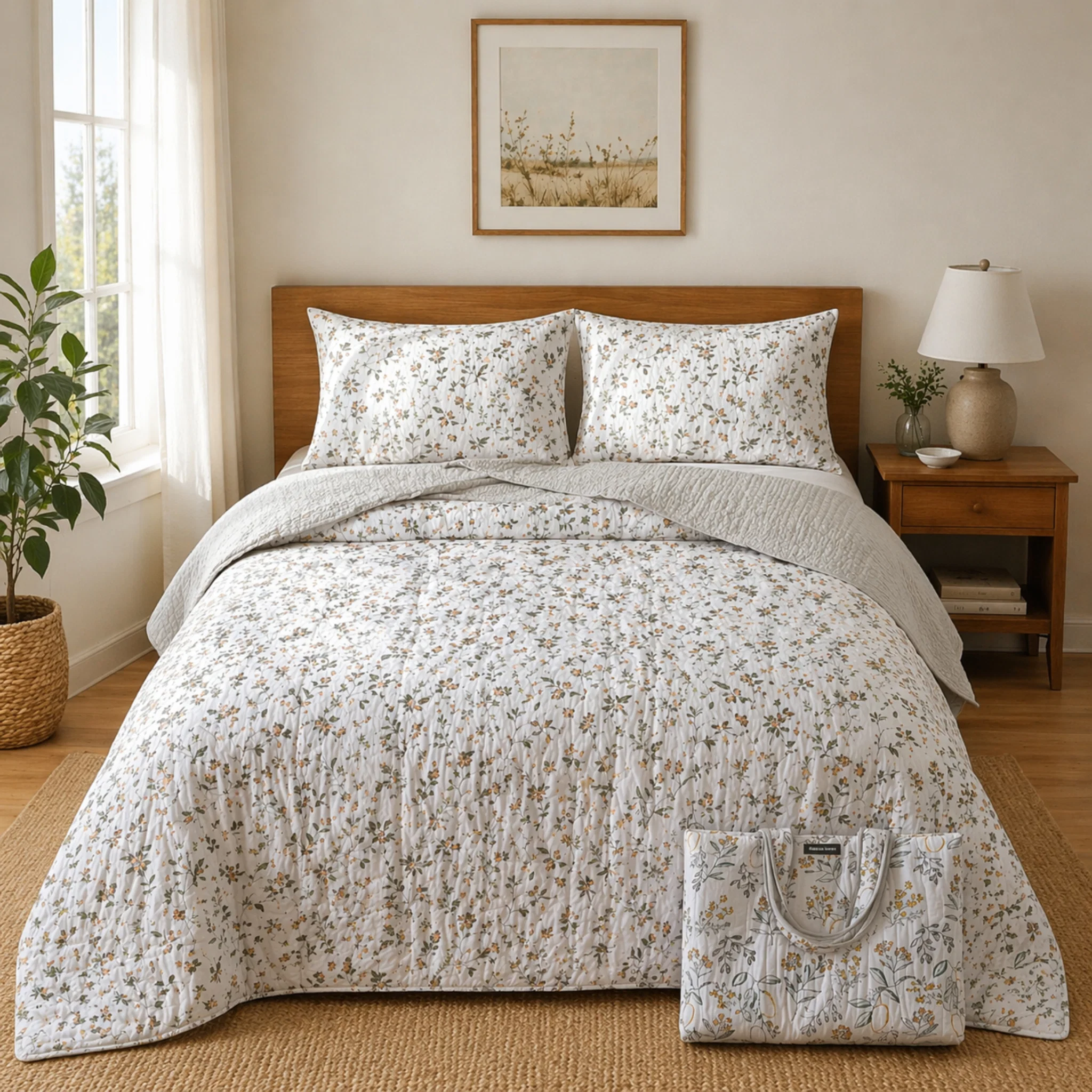 Powerful Elena 4-Piece Quilt Set Smart