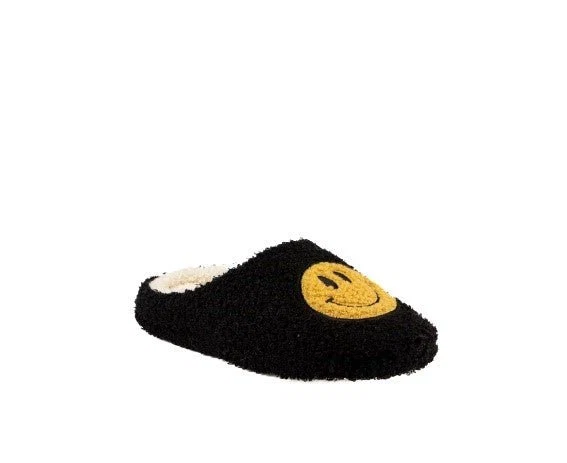 Sophisticated Smiley Cozy Chenille Slippers High-End