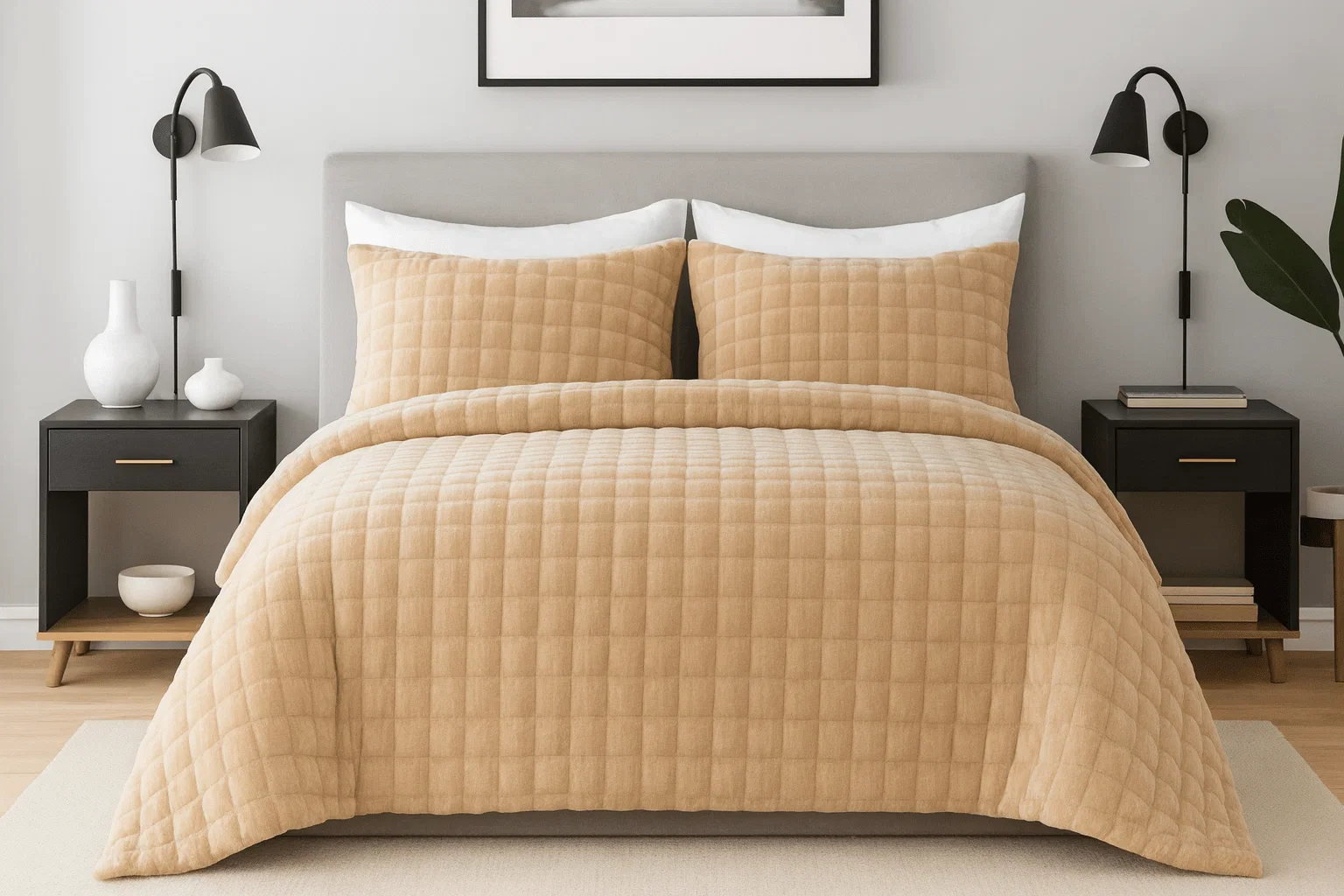 Organic 3 PCS Bubble Velour Comforter Set – ANA Reliable