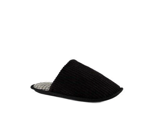 Reusable Ribbed Corduroy Slip-On Slippers Natural