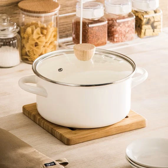 Safe ENAMEL CASSEROLE 20CM WH Quality