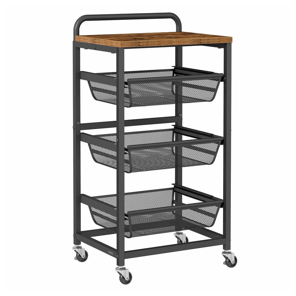 High-Performance VASAGLE VASAGLE Storage Cart with Pull-Out Baskets Outstanding