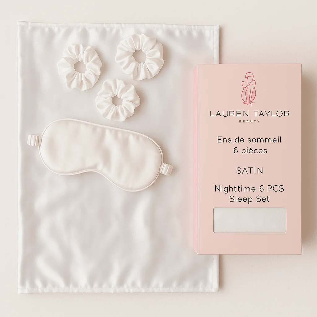 Trendy Satin Nighttime Sleep Set – 6 Pieces Excellent