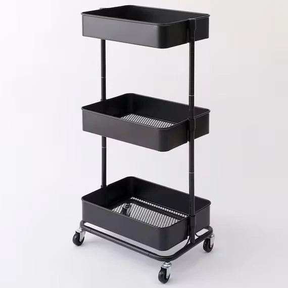 Original STEEL WAGON TROLLEY4 BK Easy-to-Use