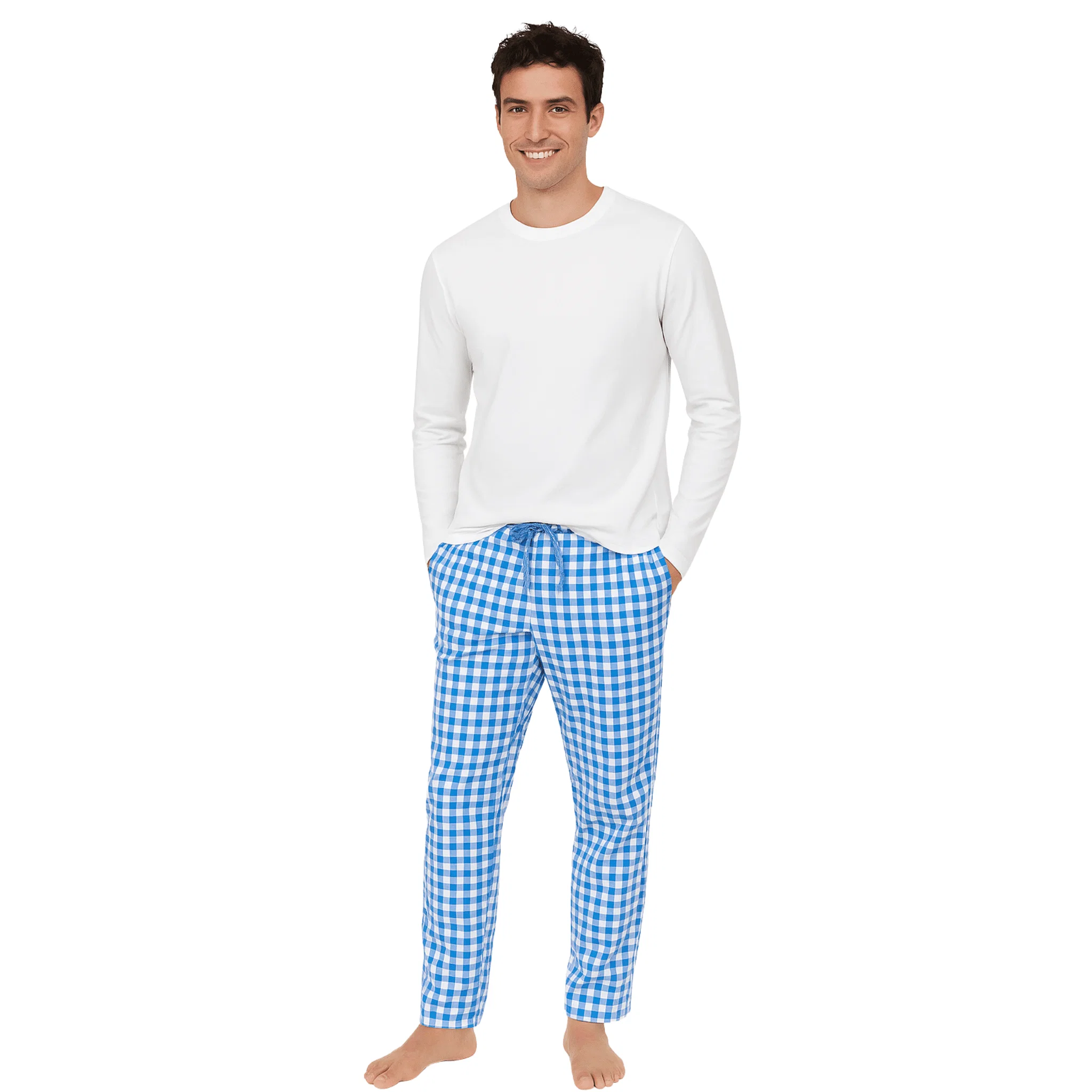 Traditional Men s Plaid Pajama Pants Functional