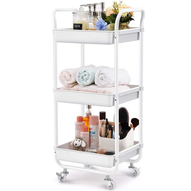 Prestigious KINGRACK 3 Tier Rolling Cart Small Utility Cart Organisation Cart with Wheels WK131143 Functional