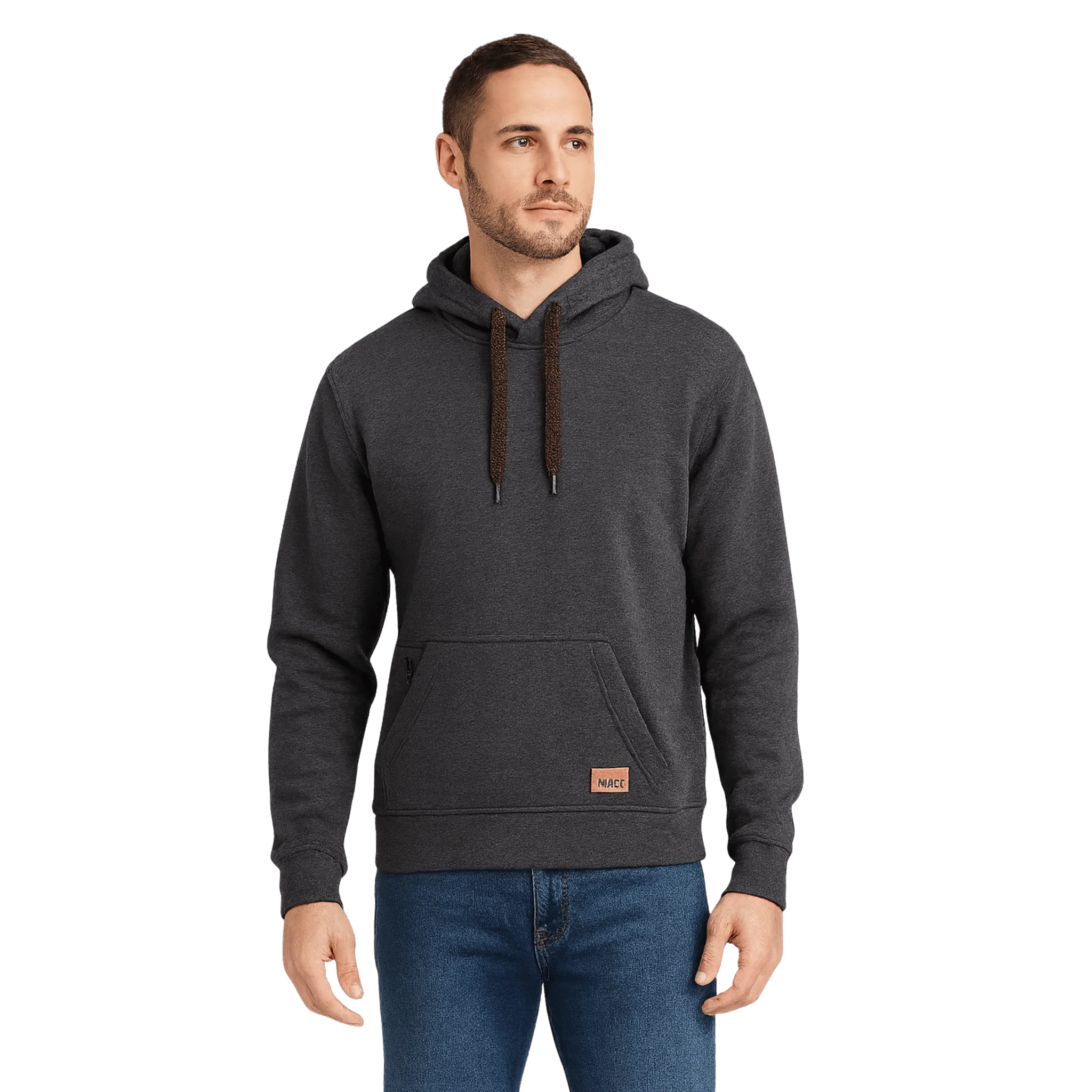 Outstanding Men s Classic Fleece Hoodie Elegant