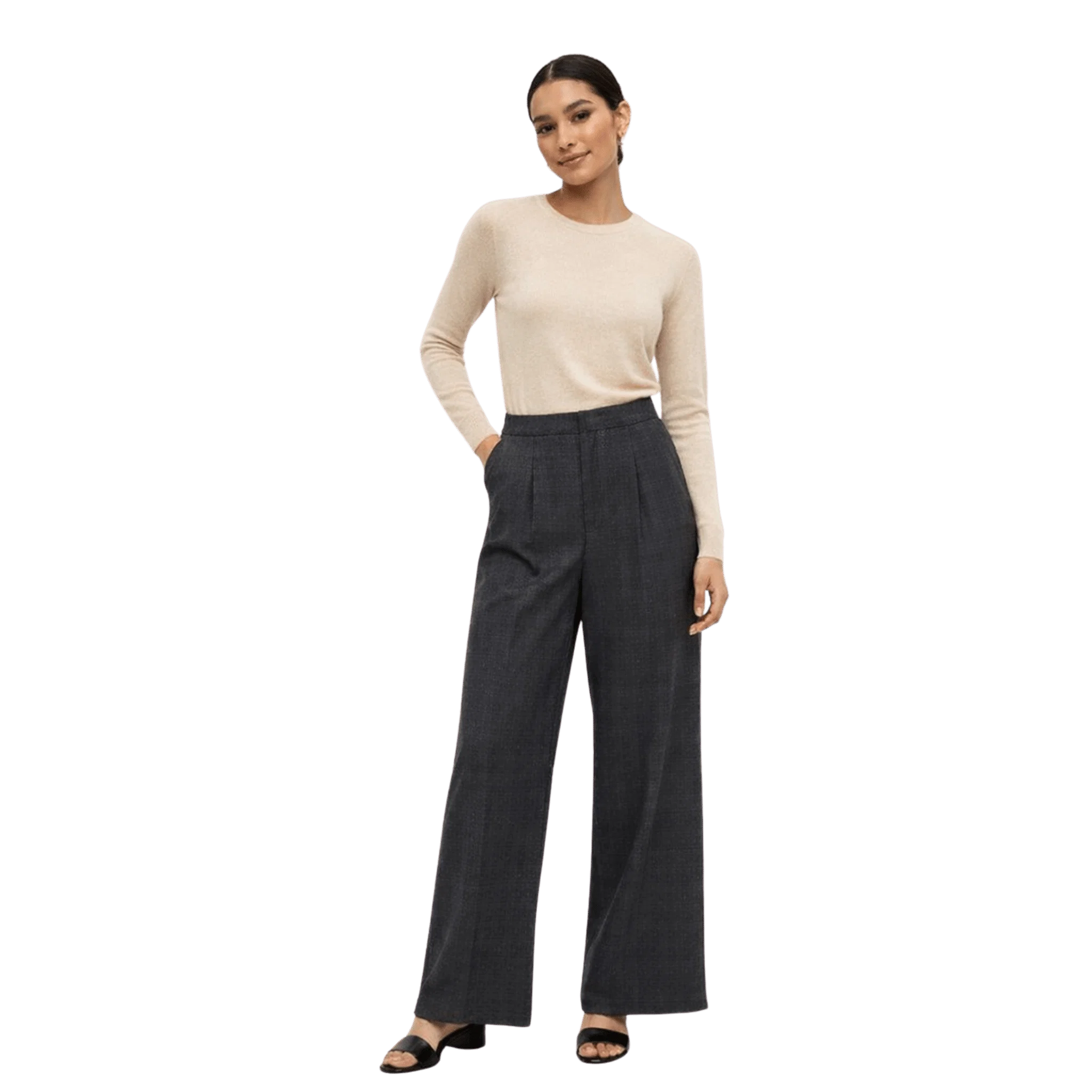 Healthy Tailored Wide-Leg Trousers Verified