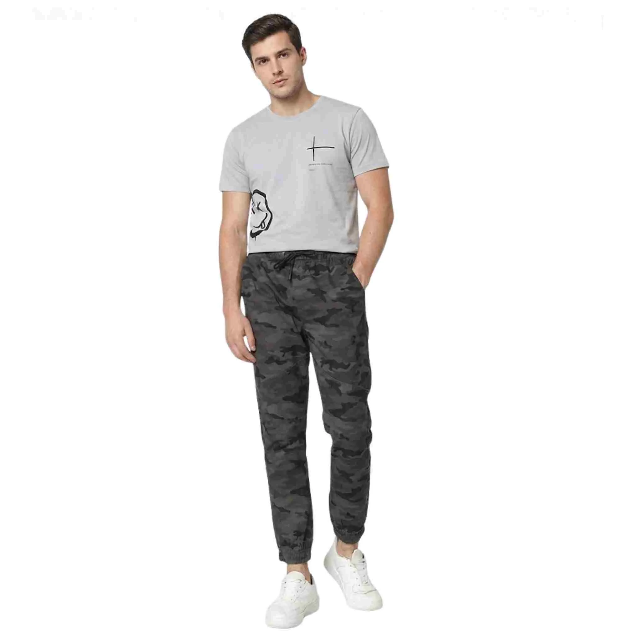 Trusted Camouflage Print Jogger Pants High-End