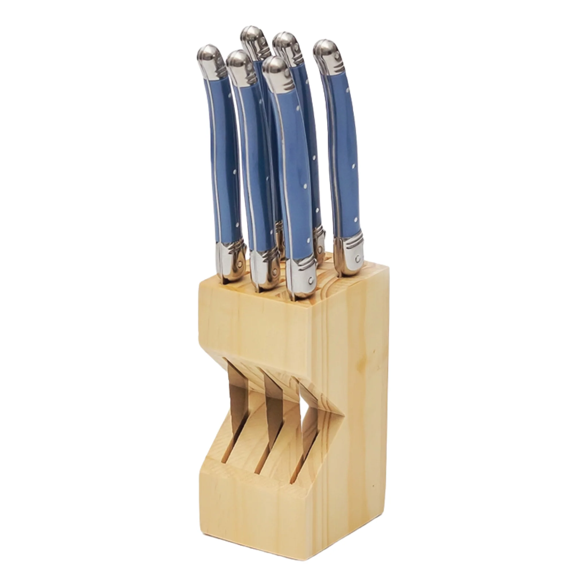 World-Class Al Fresco 6-Pc Knife Set with Pine Box Secure