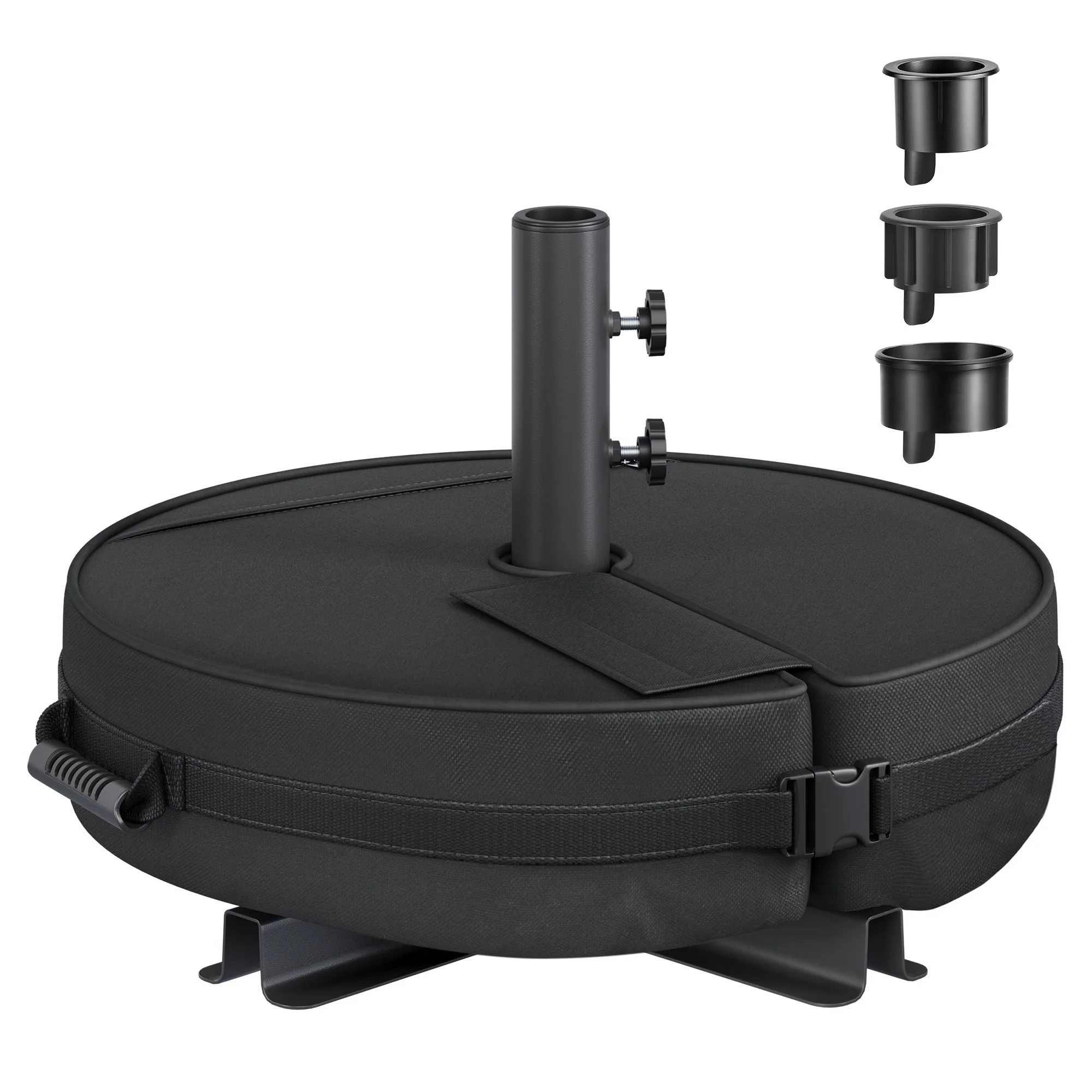 Original Design SONGMICS SONGMICS Umbrella Base Round Patio Umbrella Stand Sand Fillable Bag 66 lb for 5-10 ft Umbrellas Heavy-Duty for Poles of Different Diameters Oudoor Beach Lawn Black UGUB0041B01 Official