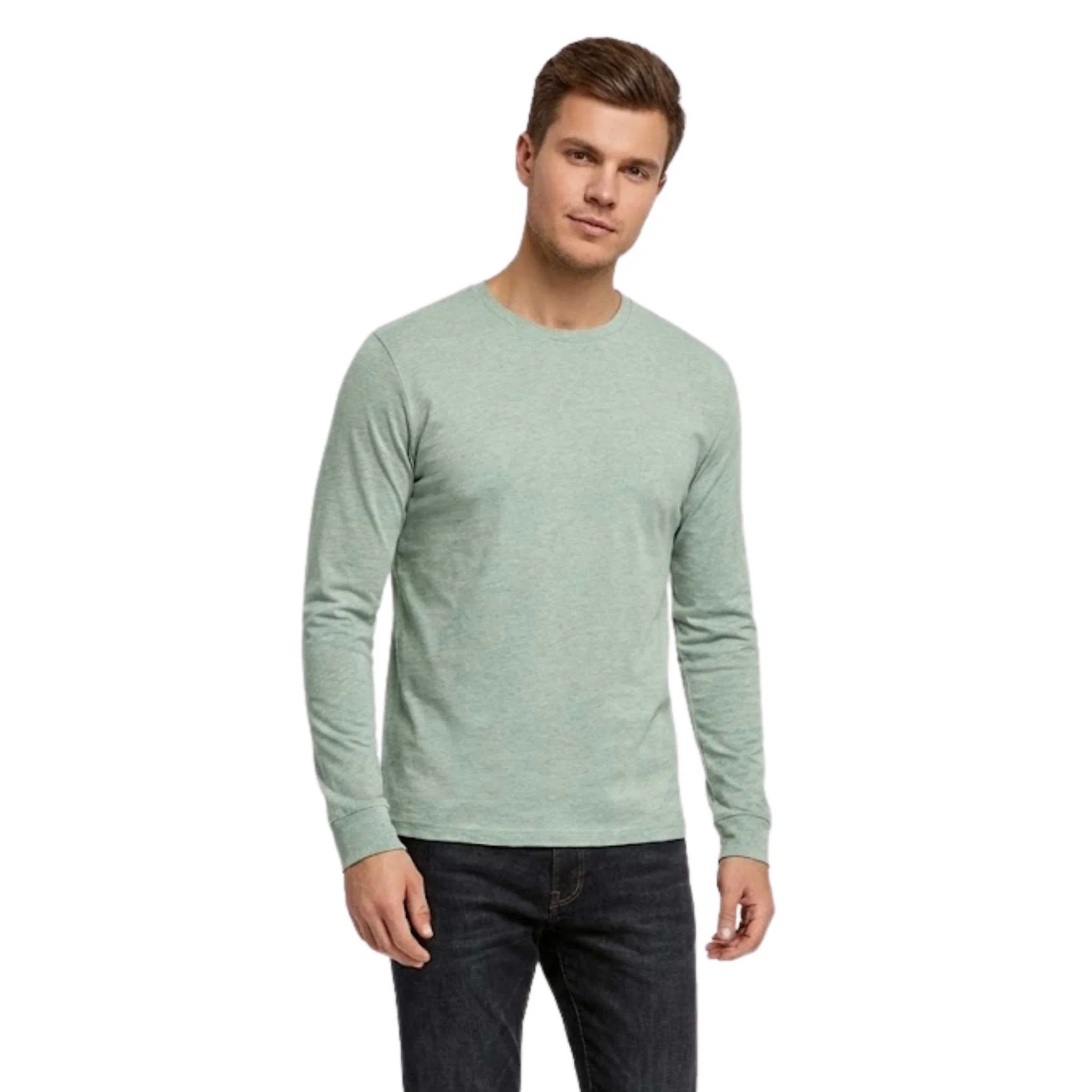 High-End Long-Sleeve Crewneck T-Shirt Reusable