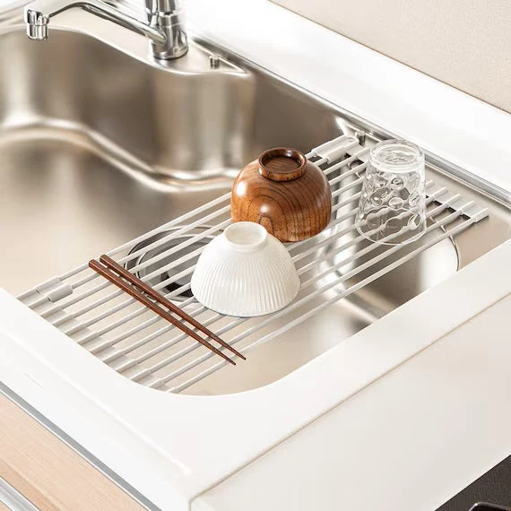 Healthy OVER THE SINK ROLL UP SILICONE DRAINER 4823 GY Consistent