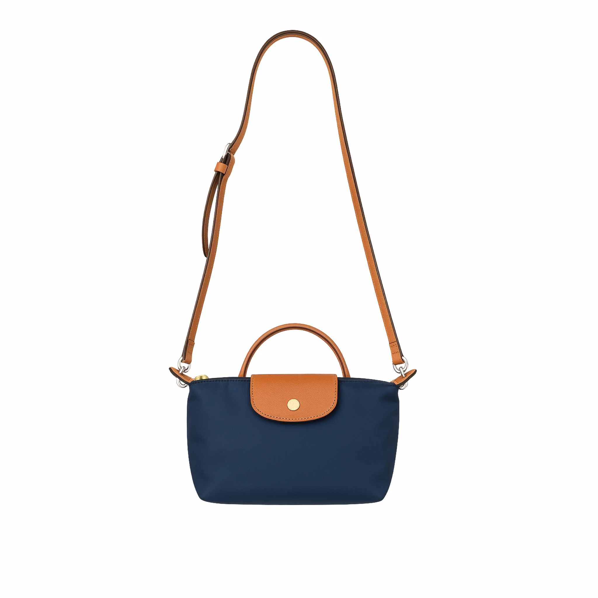 Long-Lasting Compact Crossbody Bag with Contrast Details Authentic