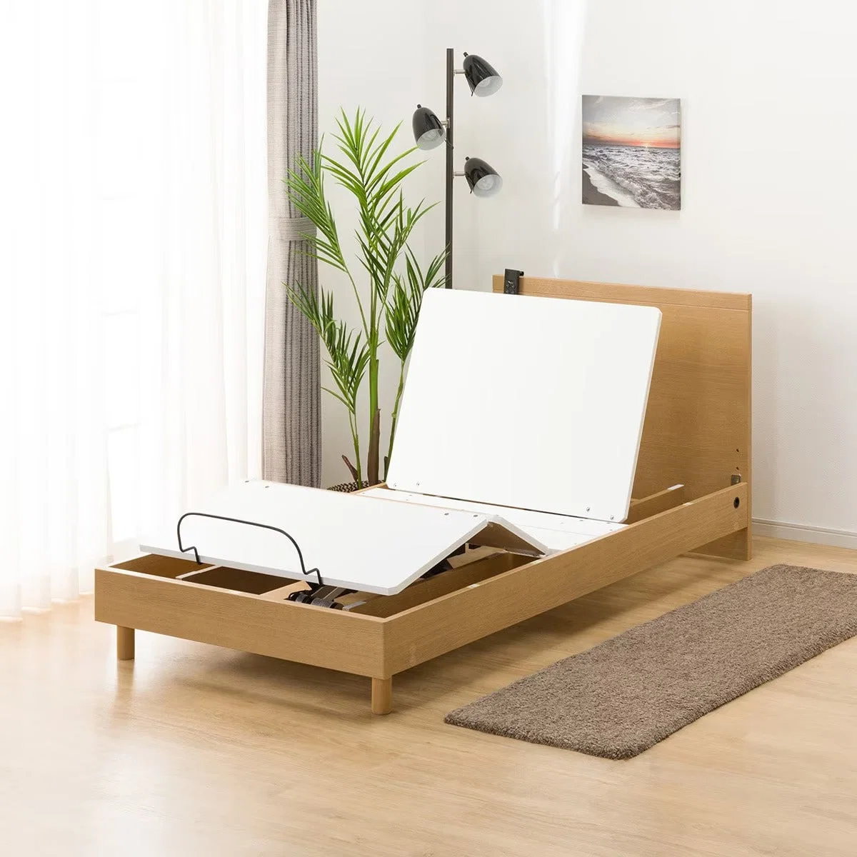 Organic ADJUSTABLE BED NS001 S LEG LBR3 Pure