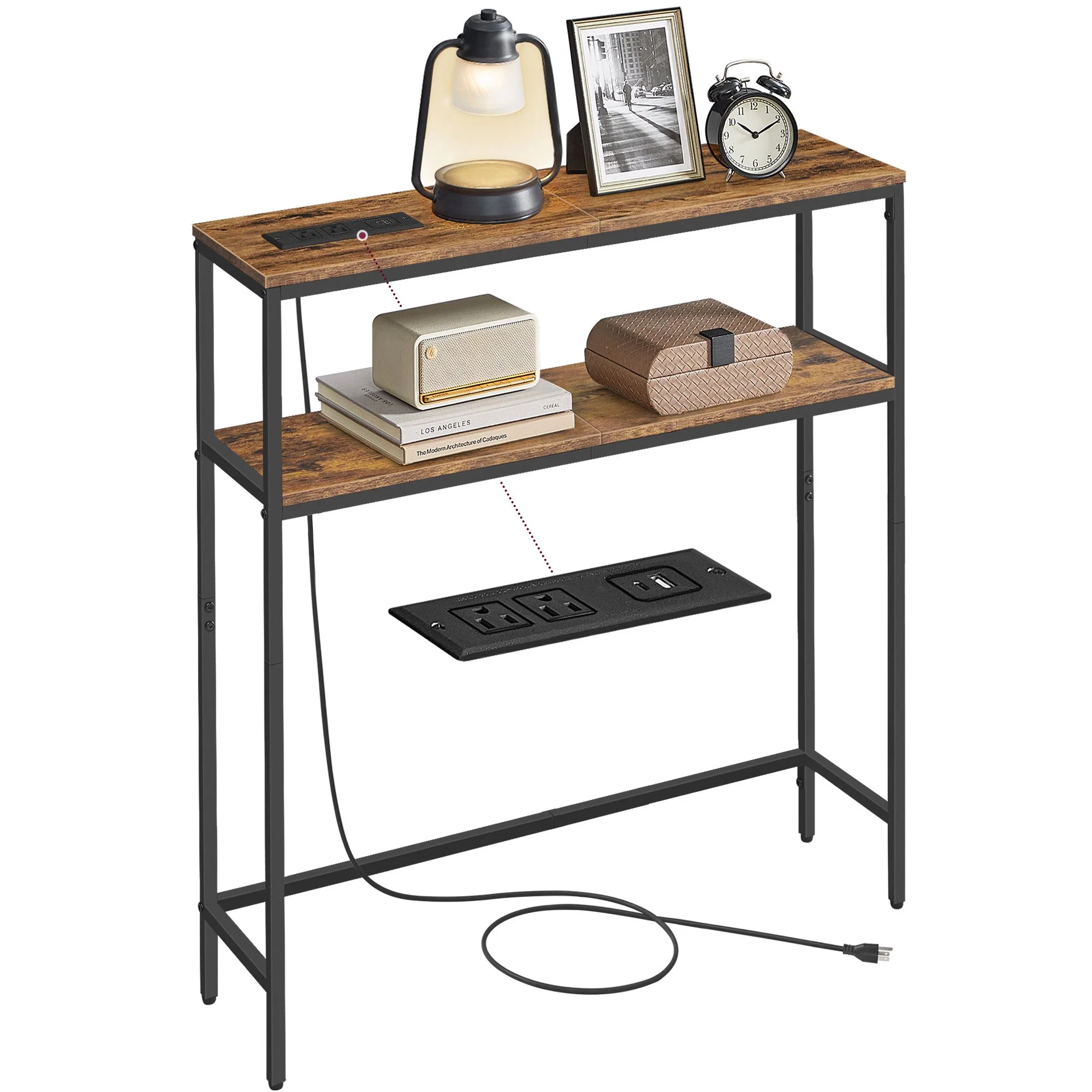 Authentic VASAGLE VASAGLE Console Table with Power Outlet Sustainable