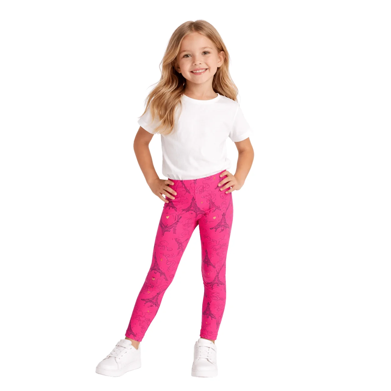 Professional Girls Printed Stretch Leggings Fashionable