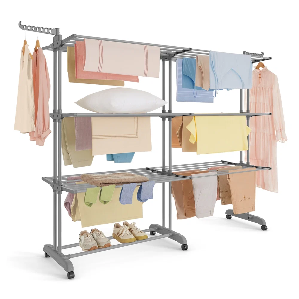 Sustainable SONGMICS Clothes Drying Rack 4-Tier Foldable Laundry Drying Rack Professional