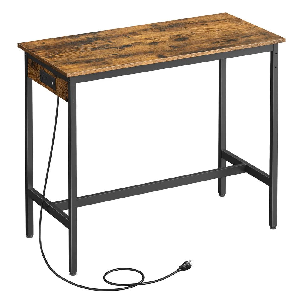 Crafted VASAGLE Bar Table with Charging Station Specialty