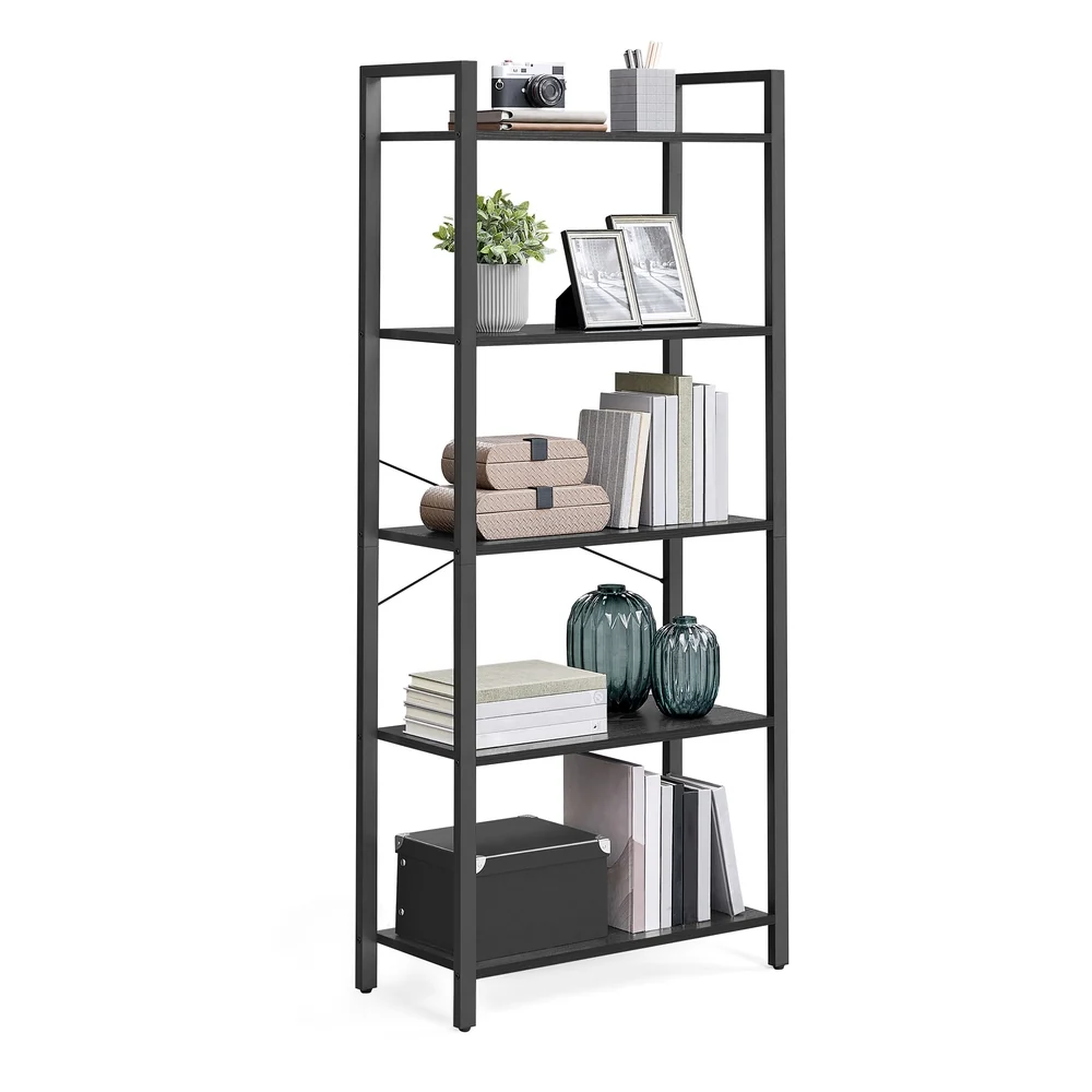 High-Grade VASAGLE 5-Tier Bookshelf with Steel Frame Prestigious