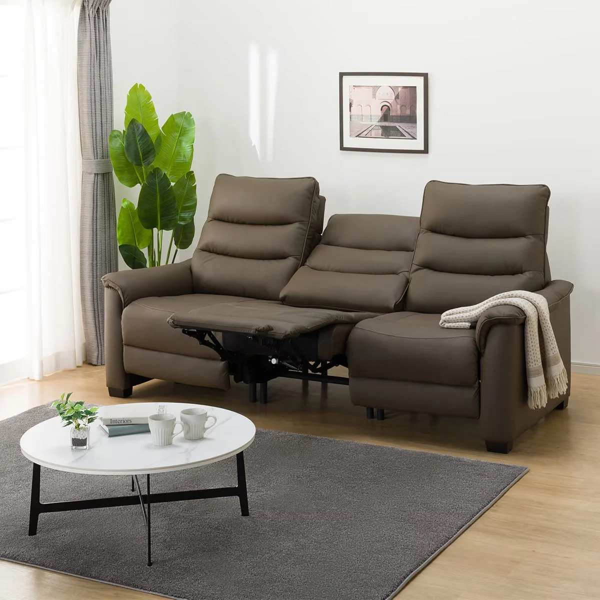 Fast 3 ELECTRIC 3P SOFA N-BELIEVA 3 LEATHER BR Fine
