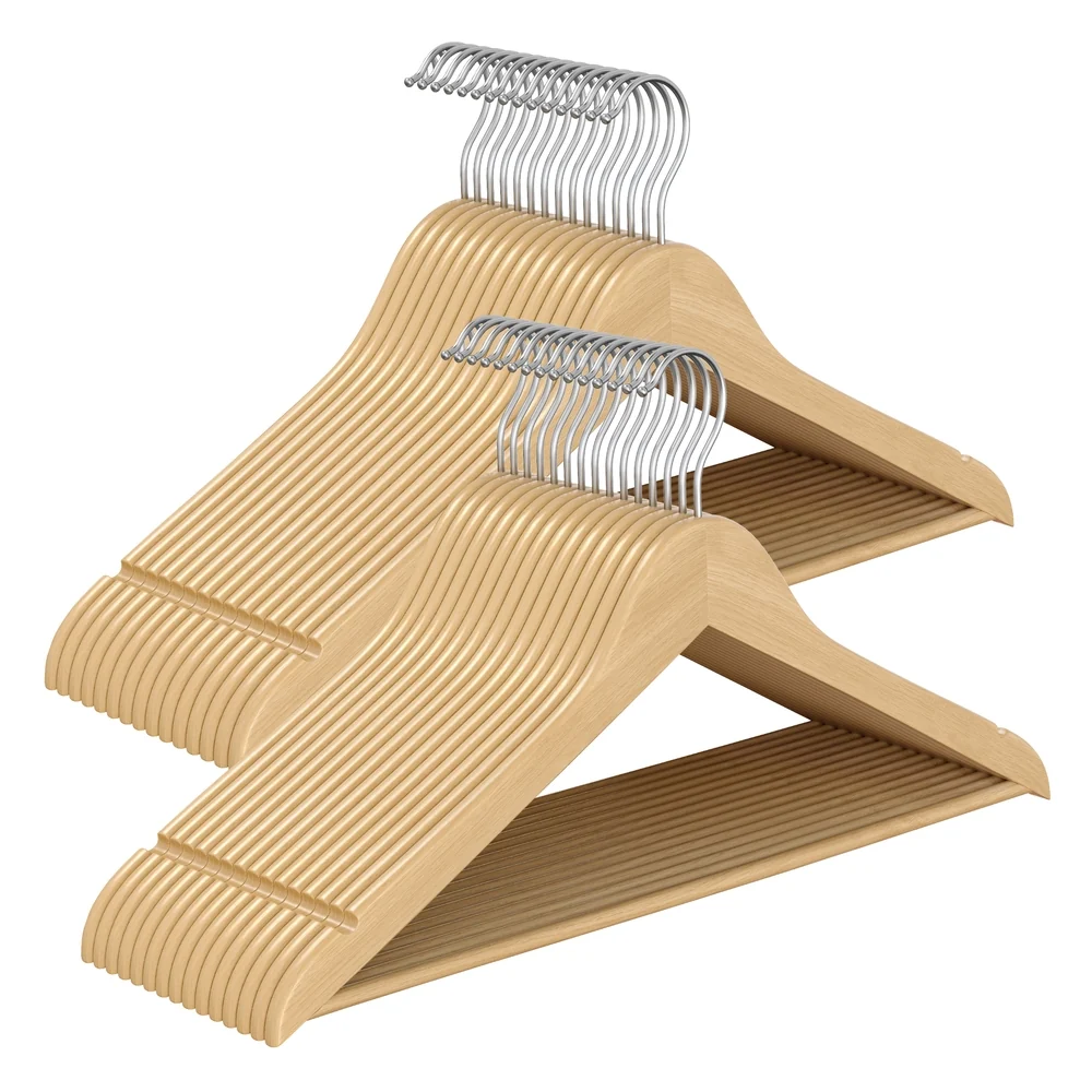 Professional SONGMICS Wooden Hangers with 360° Swivel Hooks Flexible