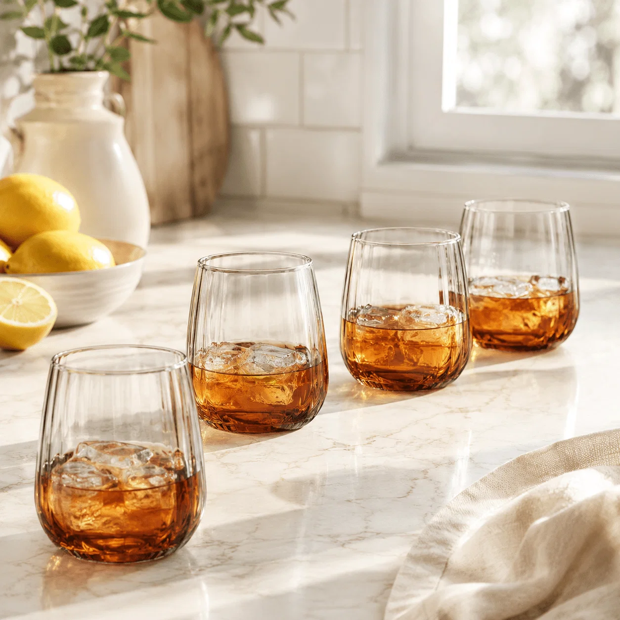 Prestigious Piedmont Wide Stripe Tumblers – 350 ml – Set of 4 Convenient