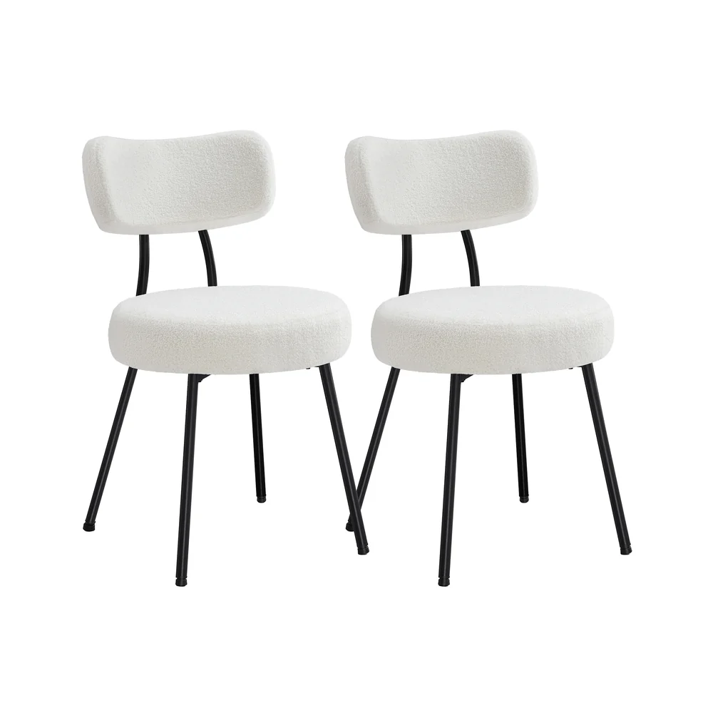 Prestigious VASAGLE Teddy Fleece Dining Chairs Set of 2 High-Quality