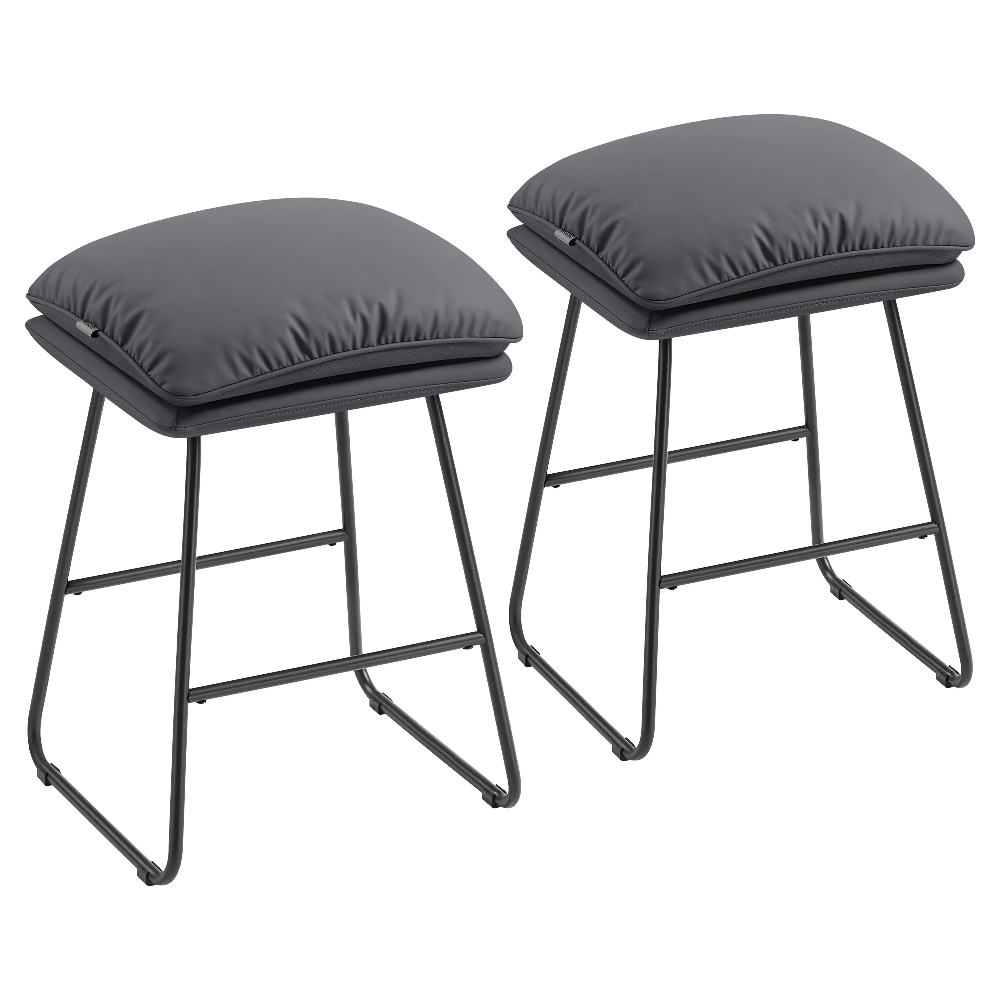 User-Friendly VASAGLE Bar Stools Set of 2 with Soft Cushion and Sled Base Fine