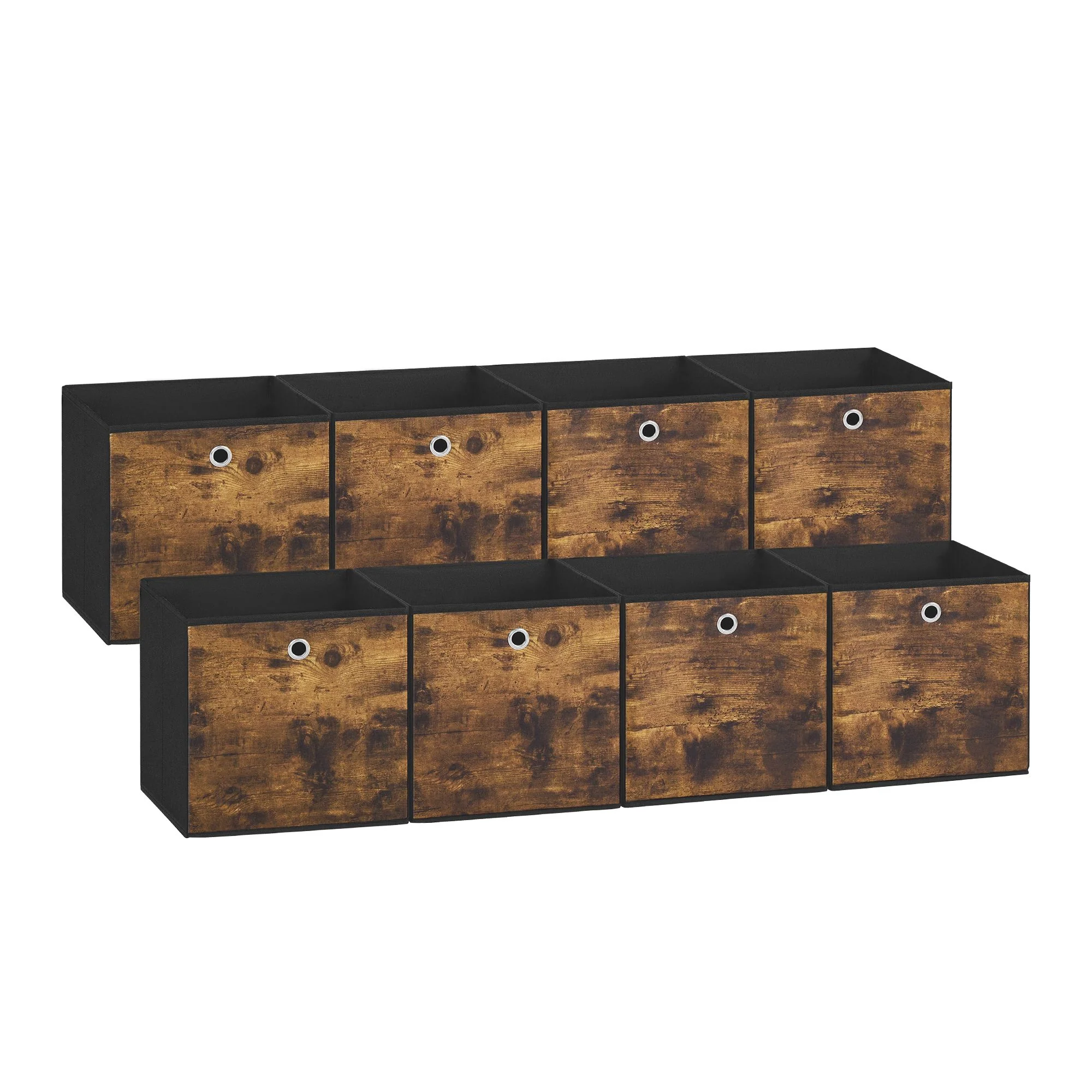 Healthy SONGMICS SONGMICS Storage Cubes Set of 8 Storage Bins Foldable Fabric Storage Boxes 10.2 x 10.2 x 11 Inches Fit Cube Storage Unit for Clothes Bedroom Living Room Stylish