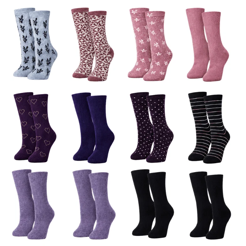 Healthy Women’s Cozy Crew Socks Value Pack – Assorted Prints Solids Expertly Made