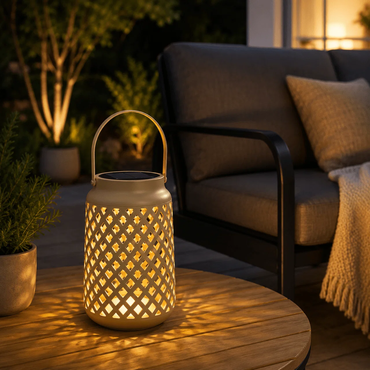 Lightweight Solar Lantern with Handle – 29 cm Traditional