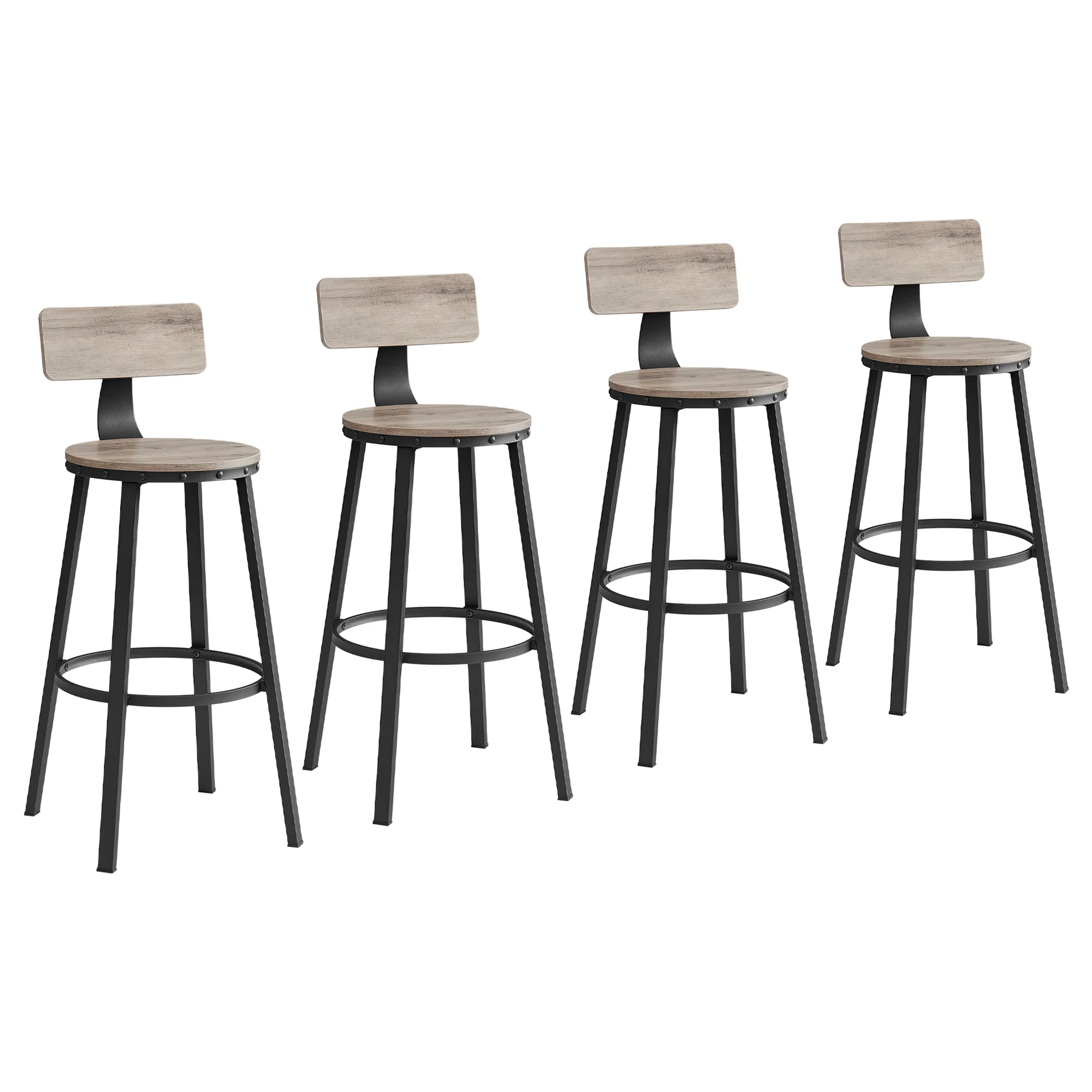 Outstanding VASAGLE VASAGLE Bar Stools Set of 4 Natural
