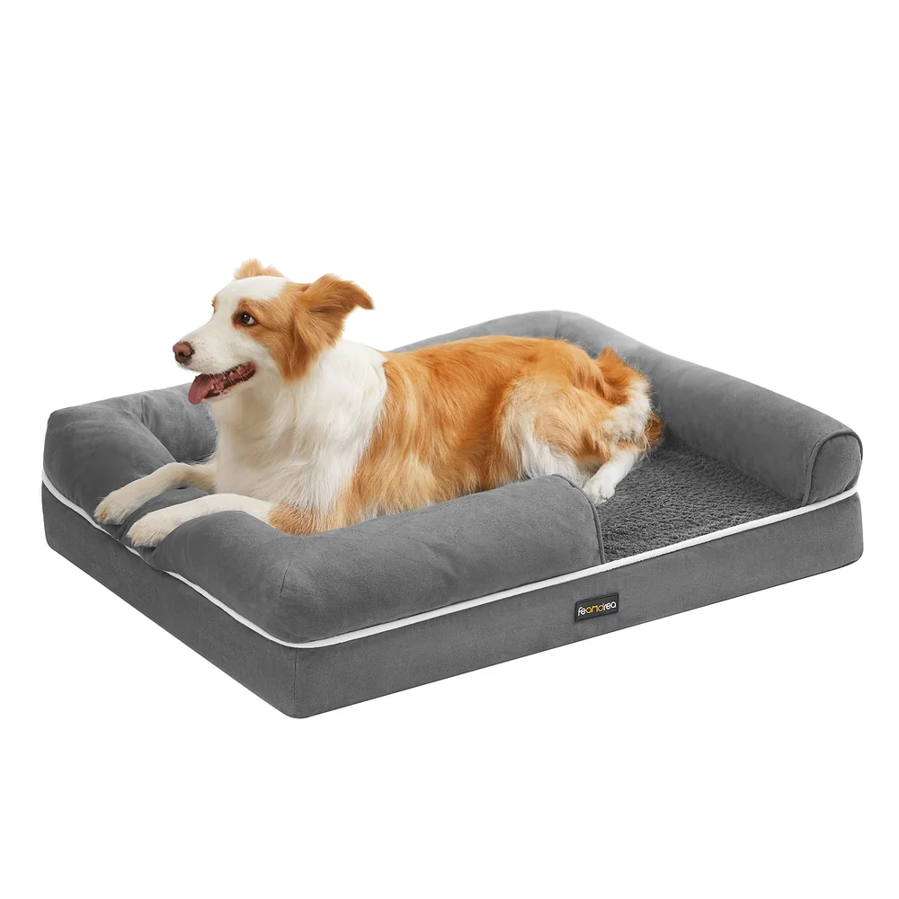 Premium Material Feandrea Large Orthopedic Dog Bed Natural