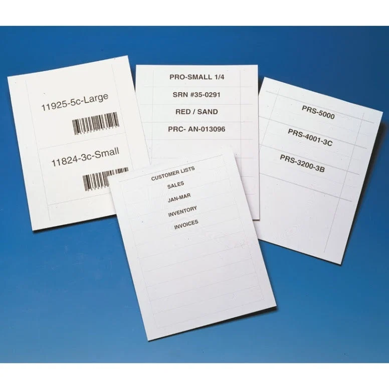 Solid Label Inserts – 1 quot h to 2 quot h Comfortable