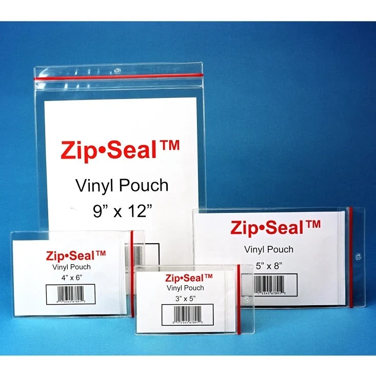 Sophisticated Zip-Seal Vinyl Pouches Fine Crafted