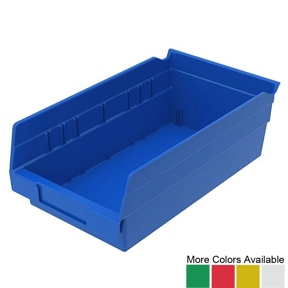 Classic 11-5 8 quot d x 6-5 8 quot w x 4 quot h Nesting Shelf Bins – 12 Pack Premium