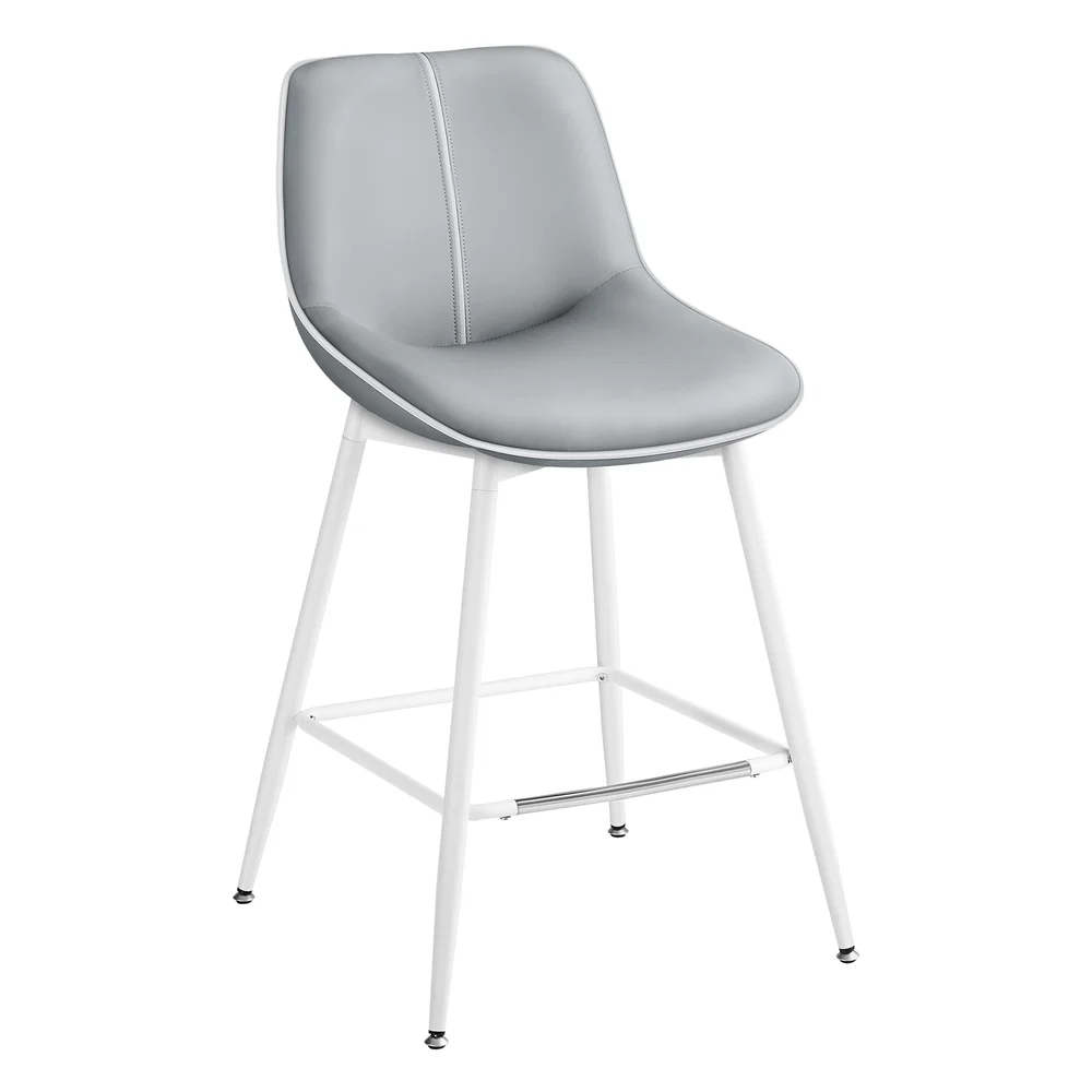 Smart VASAGLE Synthetic Leather Bar Stools with Back Contemporary