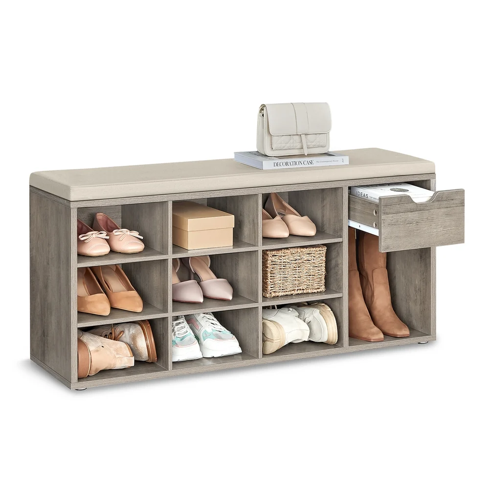 World-Class VASAGLE Entryway Bench with Cushion High-End