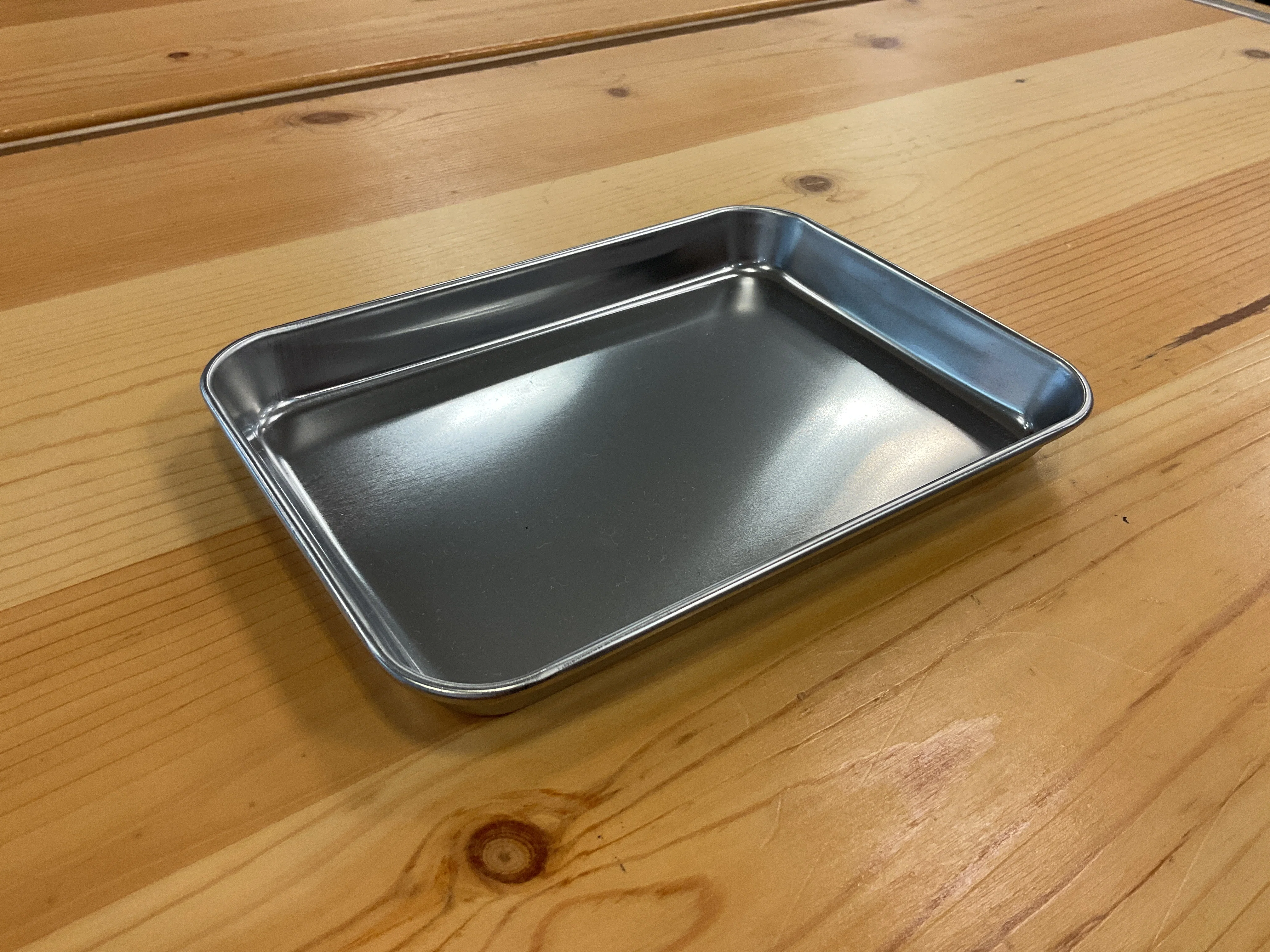 Reusable SS FOOD TRAY 7.25 quot X5.3 quot Green