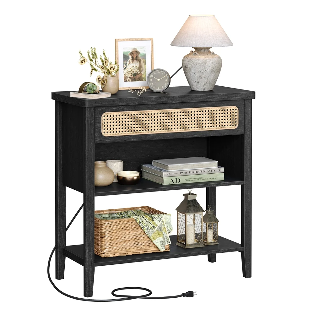 Easy-to-Use VASAGLE Console Table with Power Outlets Functional