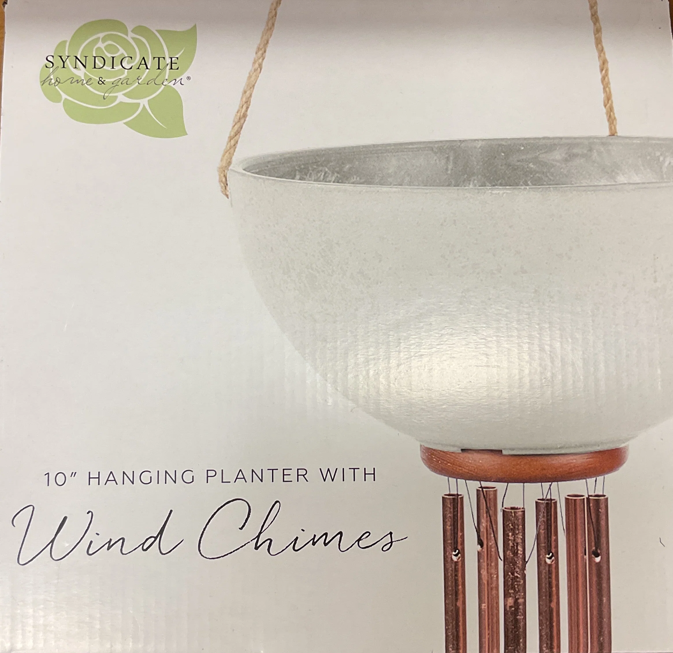 World-Class WIND CHIMES HANGING PLANTER 10 quot IVORY Smooth