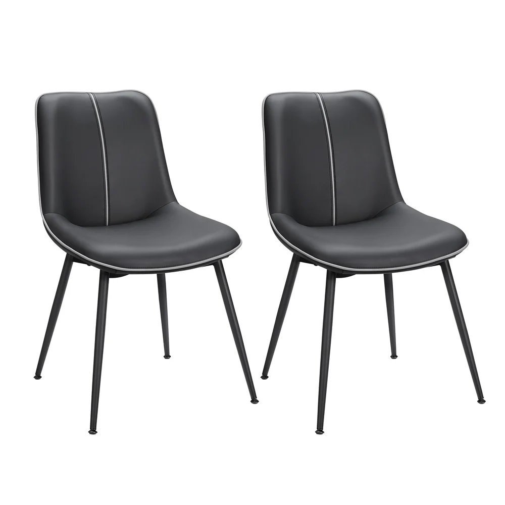 Organic VASAGLE Leather Dining Chairs Set Consistent